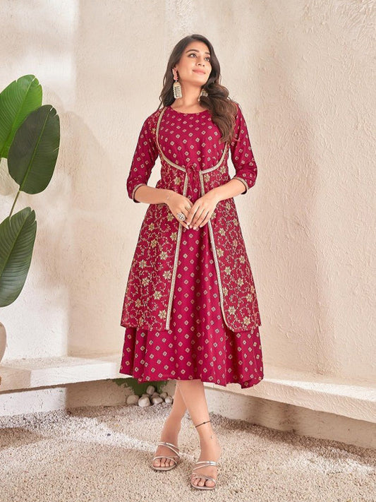 Printed Ethnic Dress