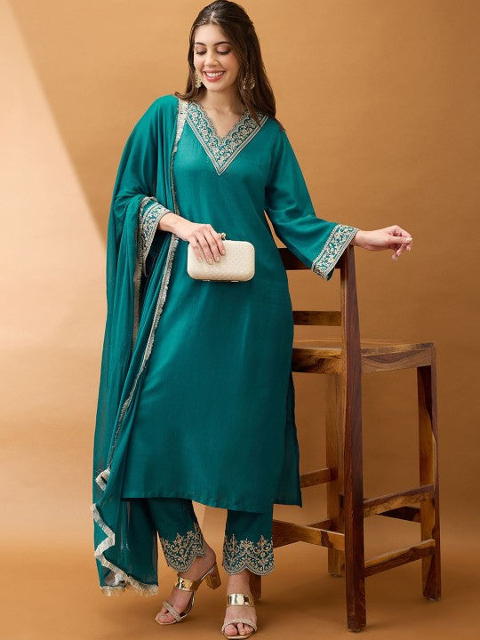 Globus Women Embroidered Regular Kurta