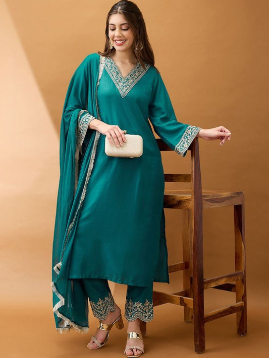 Globus Women Embroidered Regular Kurta