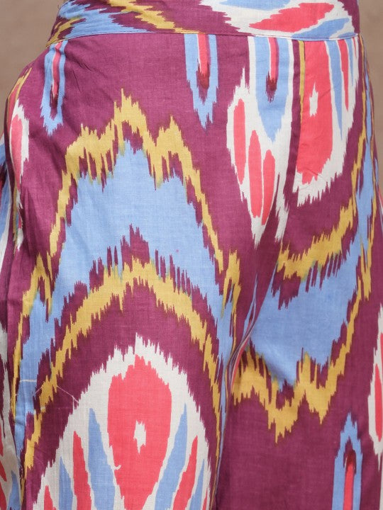 FASHOR Printed Pure Cotton Tunic With Trousers