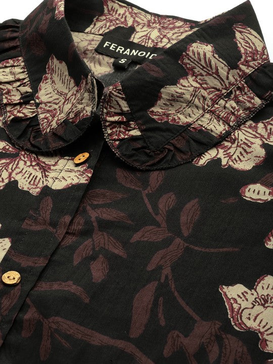 FERANOID Floral Printed Pure Cotton Co-Ords