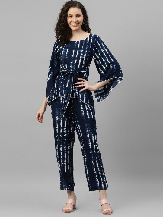 DEEBACO Tie and Dye Top With Trouser
