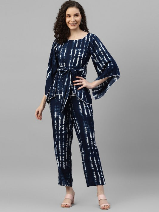 DEEBACO Tie and Dye Top With Trouser