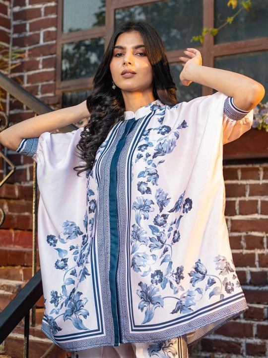 DESIGN BYSG Floral Printed Mandarin Collar Neck Shirt With Trousers Co-Ords
