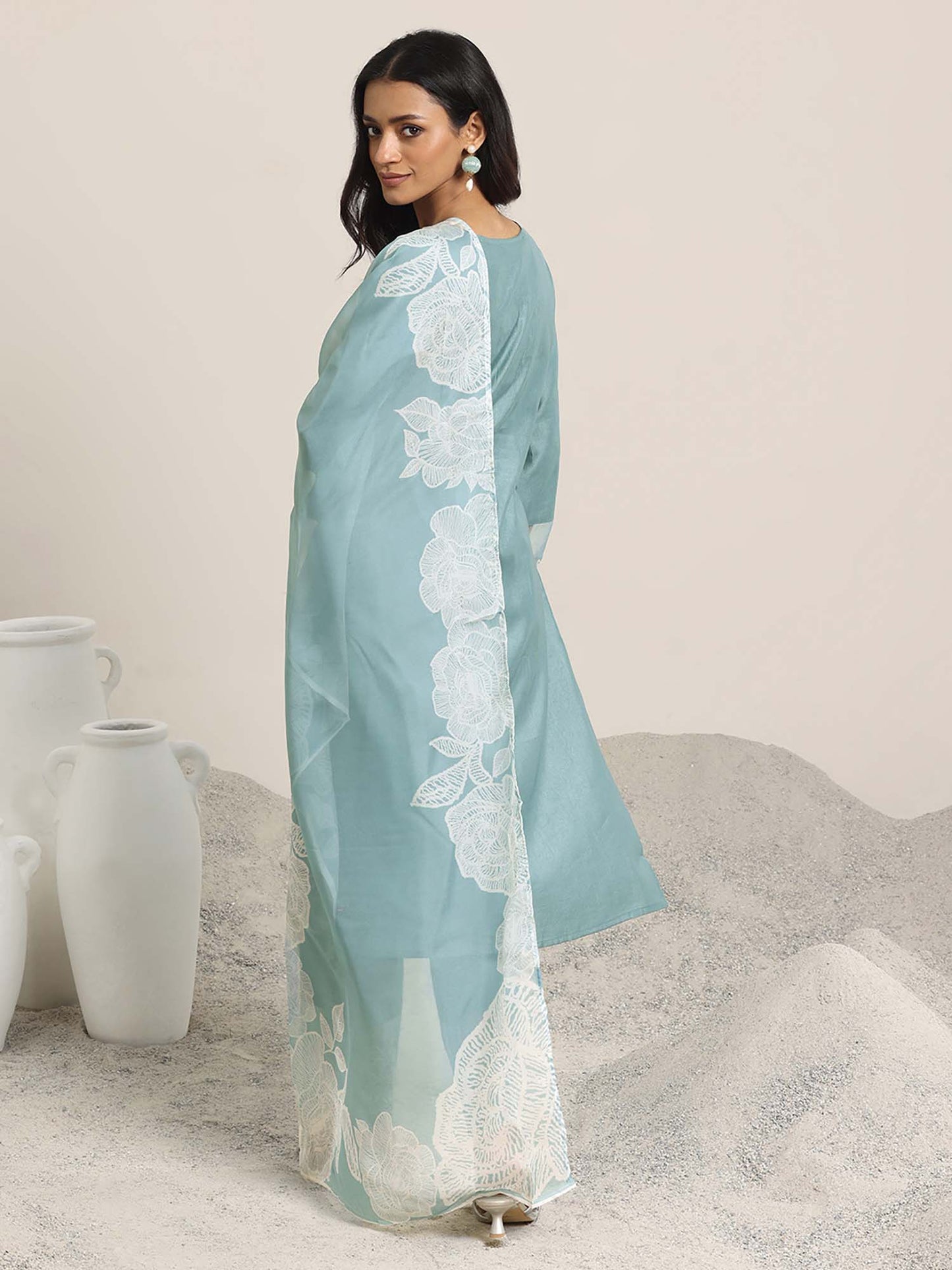 Womens Green Solid Straight Fit Kurta with Pant and Dupatta (Set of 3)
