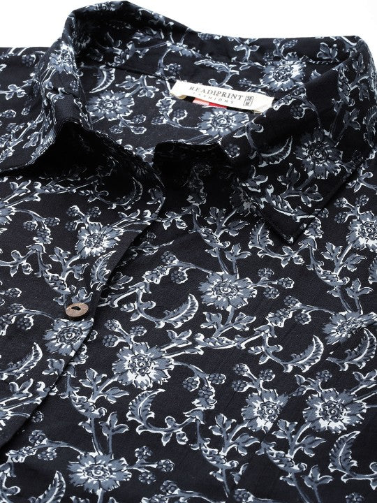 Floral Printed Pure Cotton Kurta with Palazzos