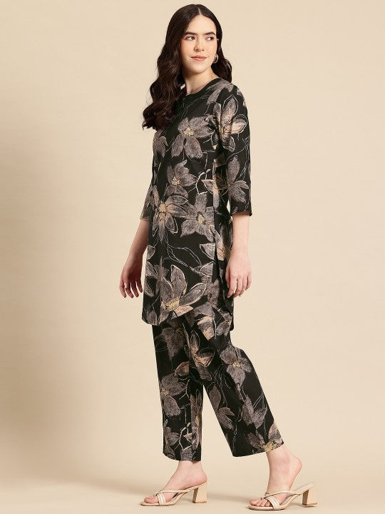 A&K Floral Printed Pure Cotton Co-Ords