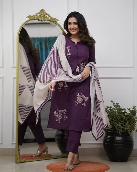 Tribal Straight Kurta Set