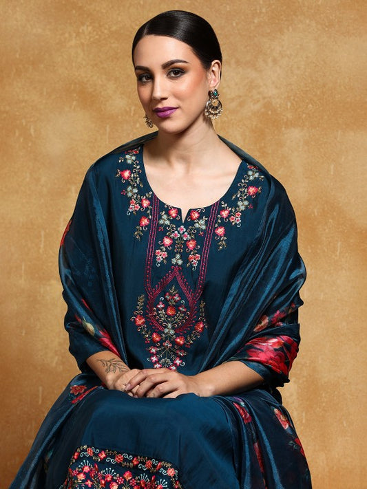 Varanga Women Floral Yoke Design Regular Kurta