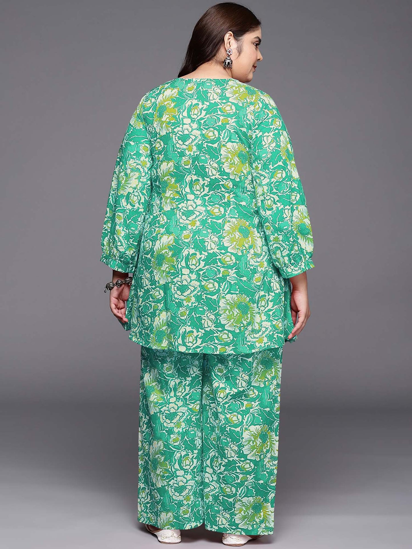 Womens Floral Printed Cotton Co-Ord Summer Essentials (Set of 2)