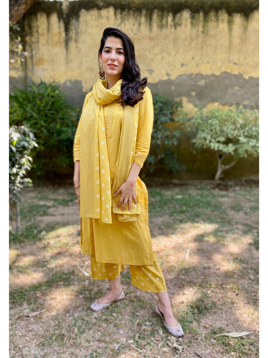 Canary Yellow Cotton Set (Set of 3)