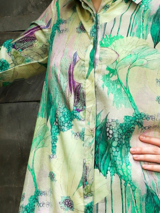 Jaipur Kurti Abstract Printed Tunic With Palazzo Co-ord Set