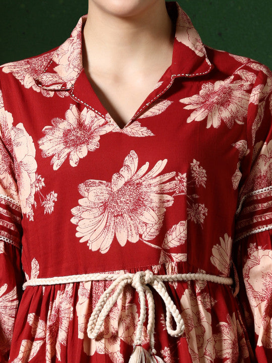 Jaipur Kurti Embroidered Pure Cotton Ethnic Dress
