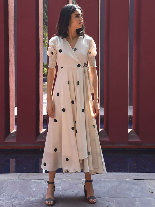 Vanilla Bean Polka Cotton Dress