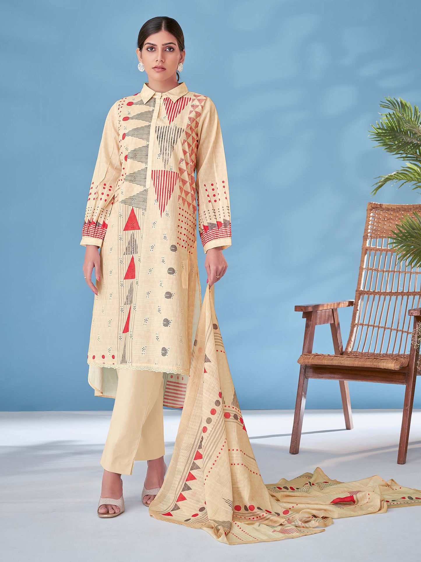 Printed Kurta with Pant and Dupatta (Set of 3)