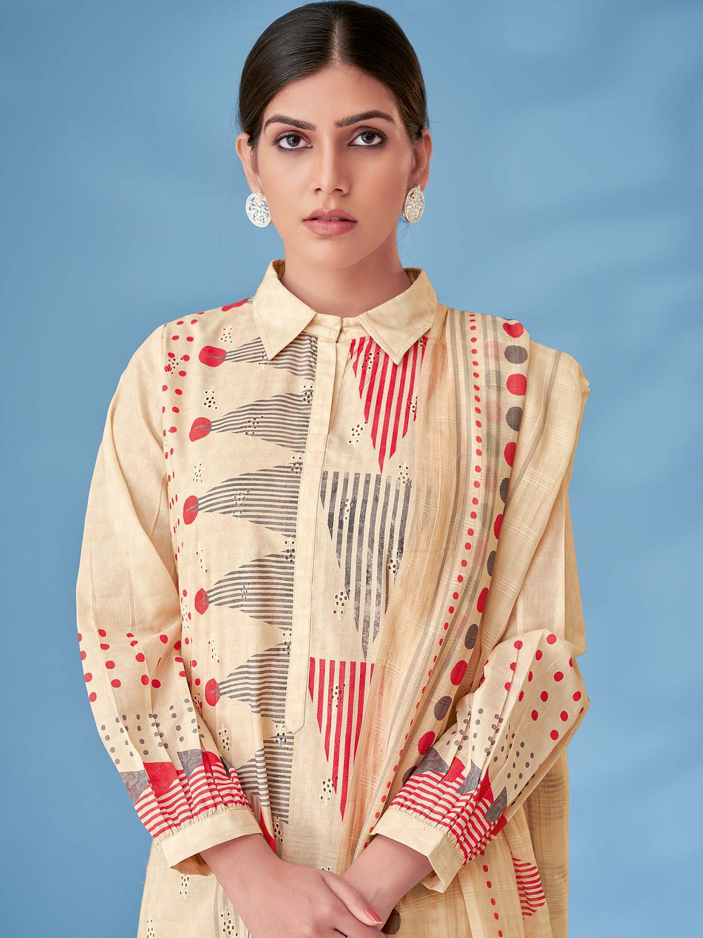Printed Kurta with Pant and Dupatta (Set of 3)