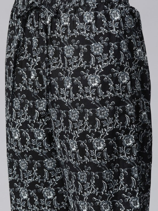 Floral Printed Pure Cotton Kurta with Palazzos