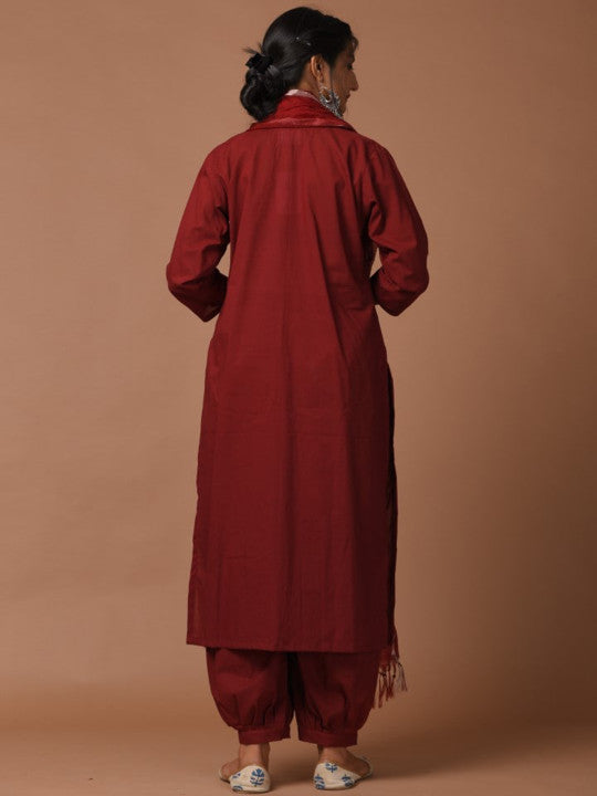 DIMPLE DESIGN STUDIO Regular Pure Cotton Kurta With Salwar & Dupatta