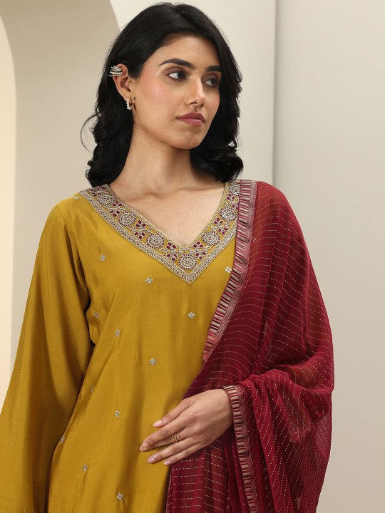 Gerua By Libas Women Ethnic Motifs Embroidered Regular Sequinned Kurta