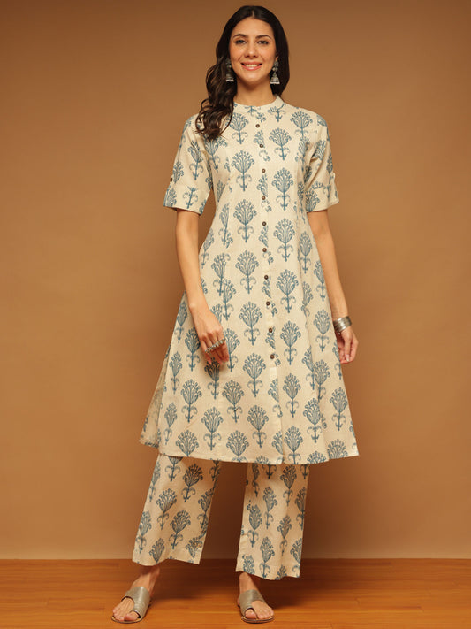 Cream Floral Co-Ord (Set of 2)