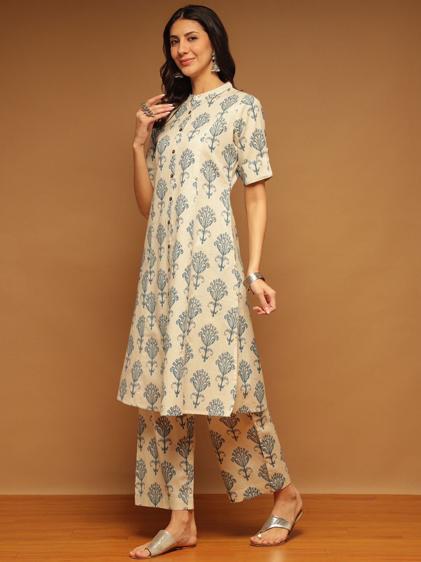 Cream Floral Co-Ord (Set of 2)