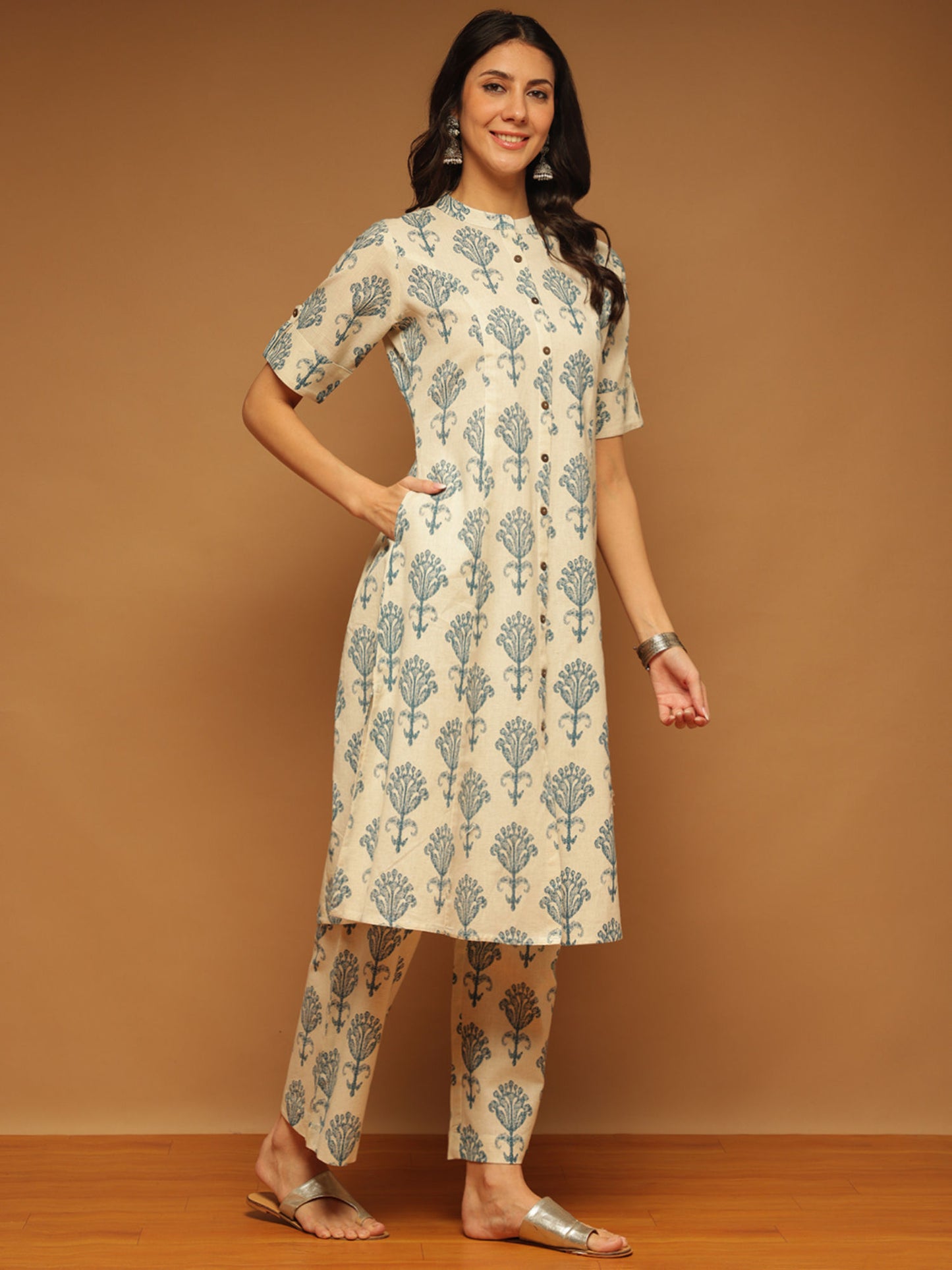 Cream Floral Co-Ord (Set of 2)