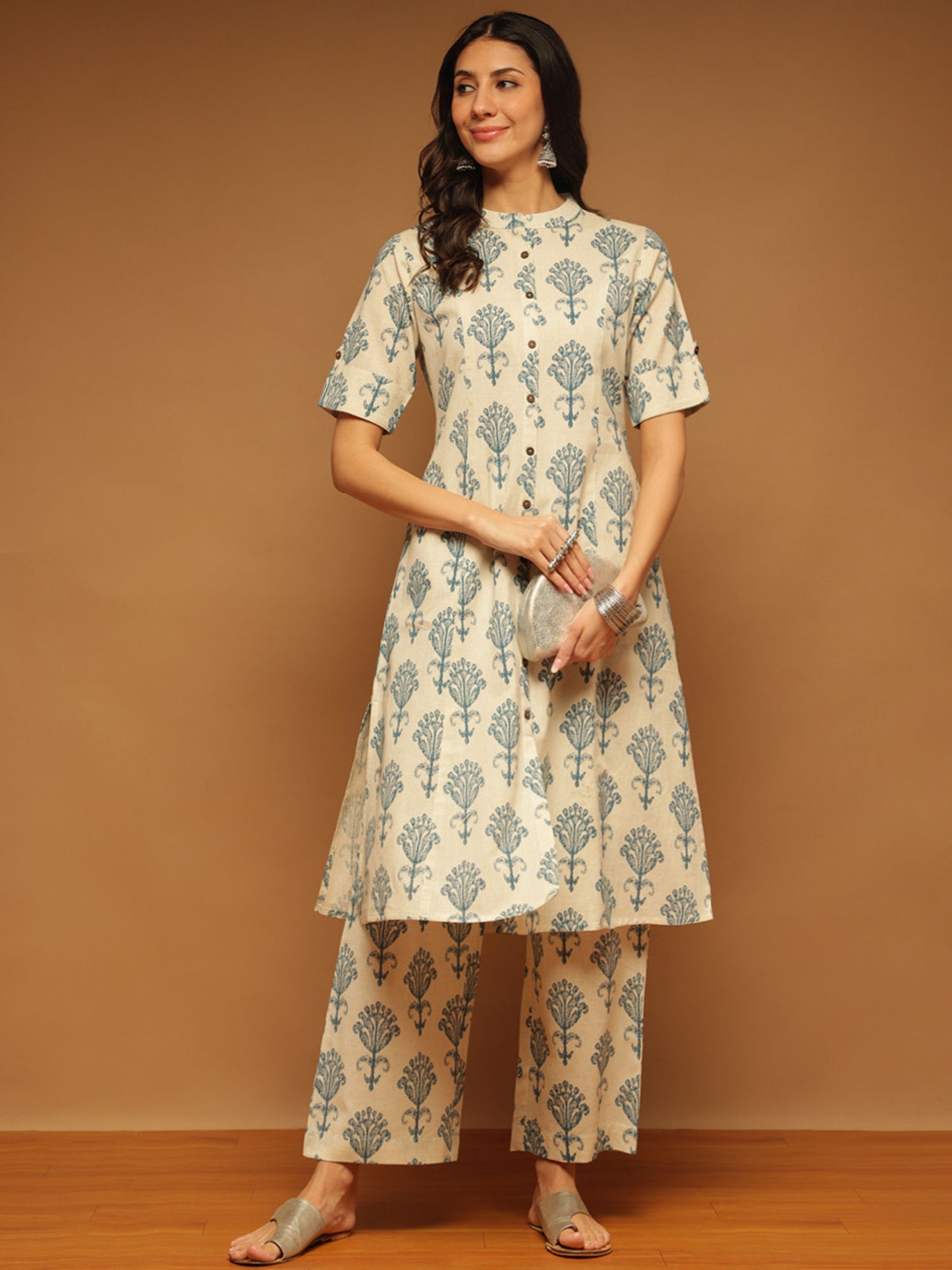 Cream Floral Co-Ord (Set of 2)