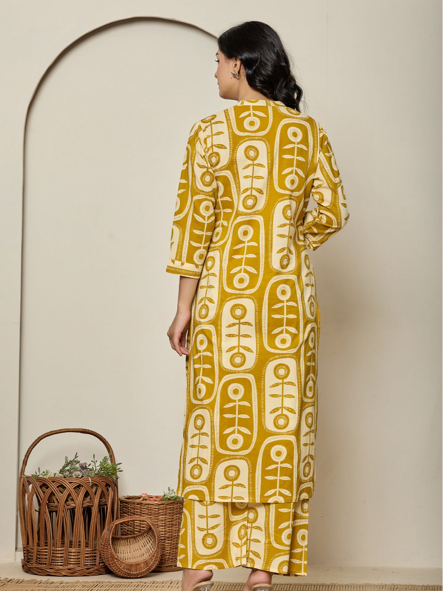 Yellow Floral Co-Ord (Set of 2)