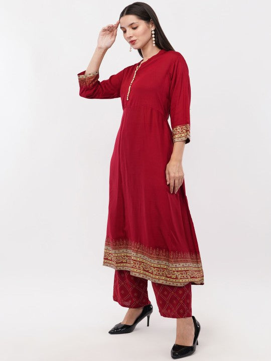 dhartii Women Solid Kurta with Trousers & Dupatta