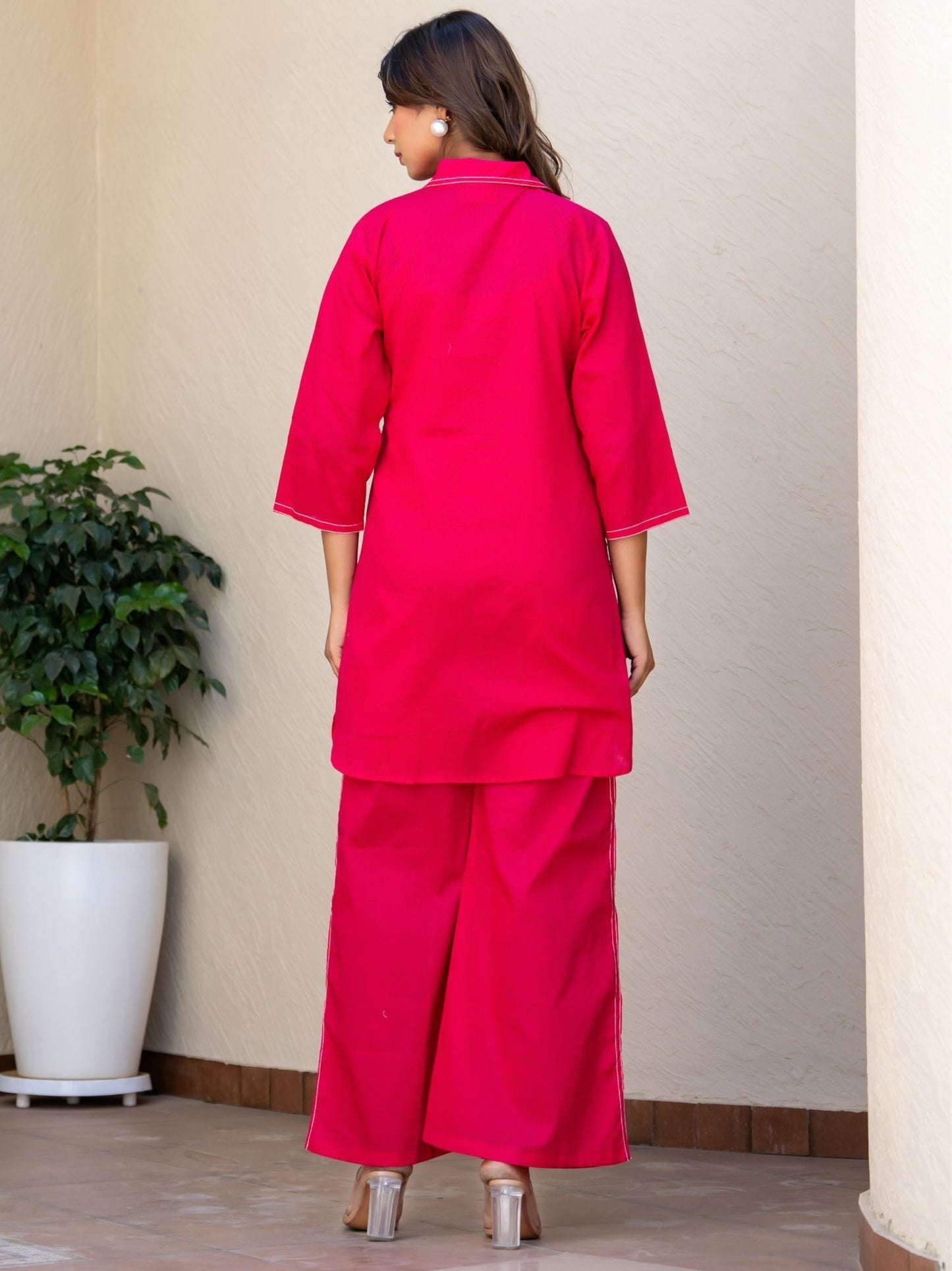 Tea Rose Pink Butterfly Co ord (Set of 2)