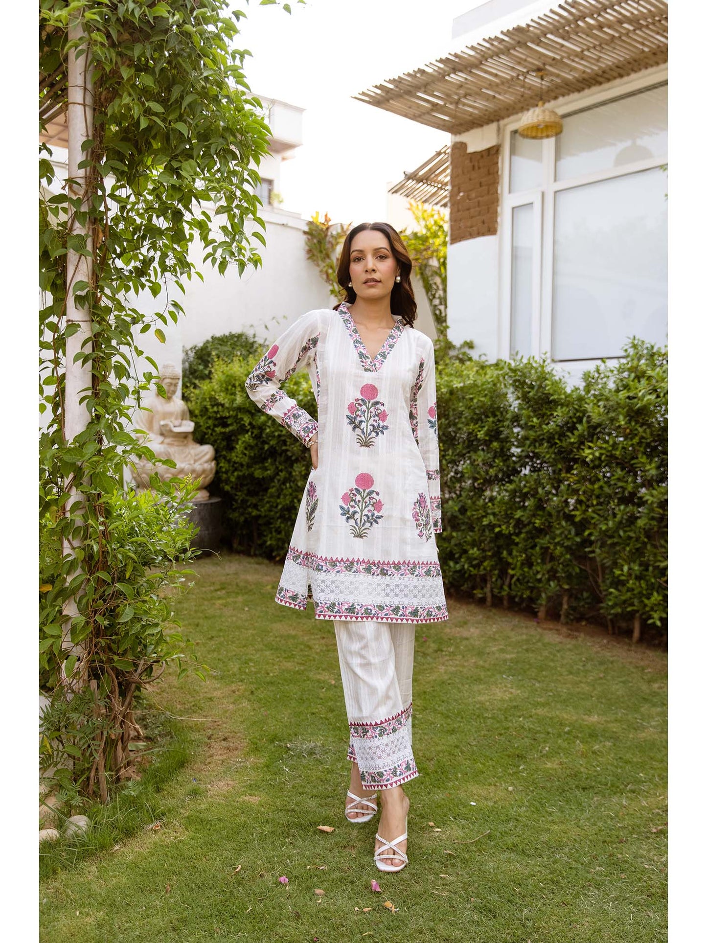 Bagh Cream Twin Co-Ord (Set of 2)