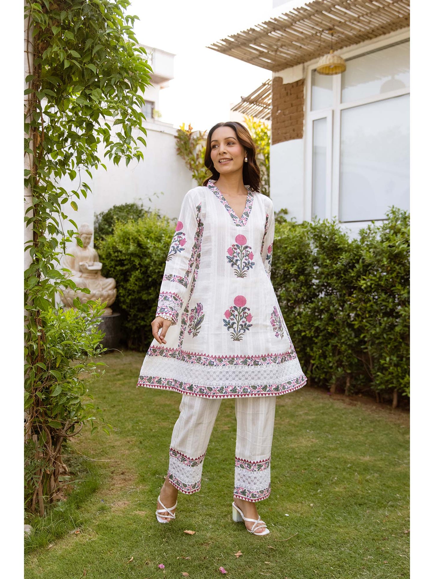 Bagh Cream Twin Co-Ord (Set of 2)