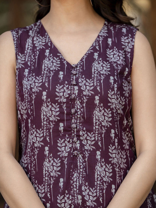 Printed A-line Dress