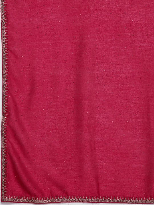 Yoke Design Straight Kurta & Trousers With Dupatta