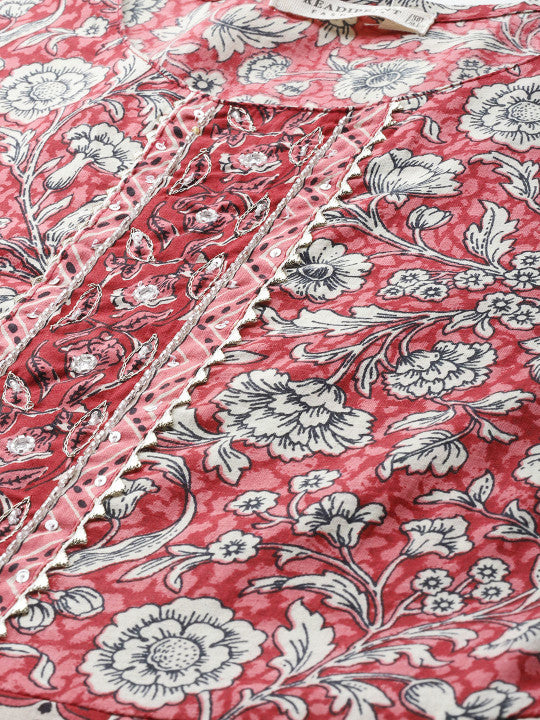 Printed Pure Cotton Maxi Ethnic Dress