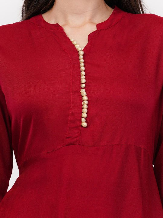 dhartii Women Solid Kurta with Trousers & Dupatta