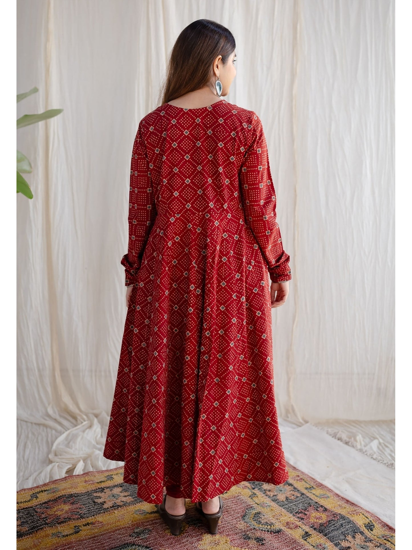 Bagru Ajrakh Cotton Kali Kurta