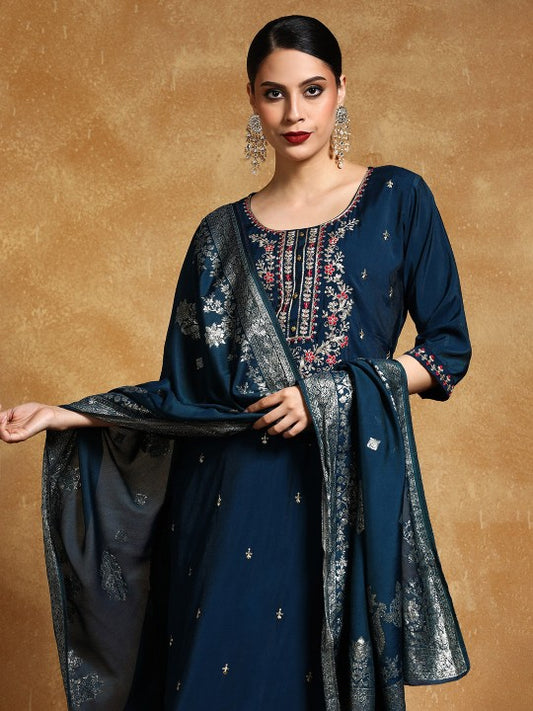 Varanga Women Floral Embroidered Regular Thread Work Kurta