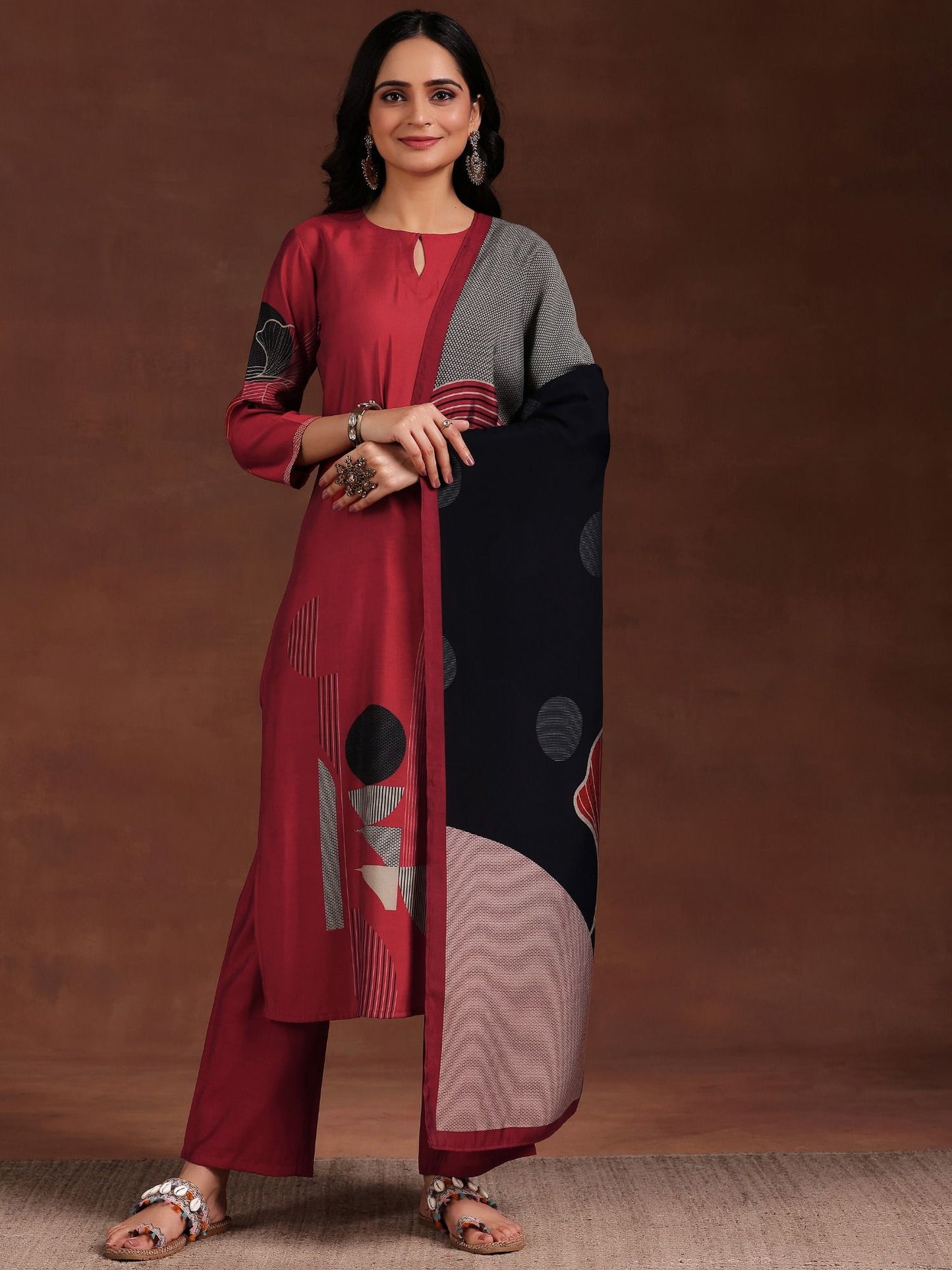 Printed Kurta with Pant and Dupatta (Set of 3)