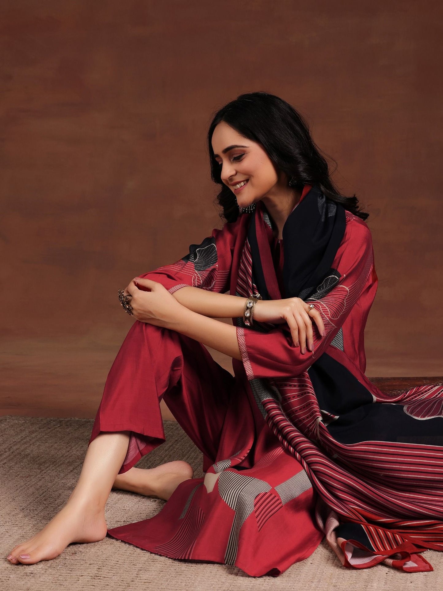 Printed Kurta with Pant and Dupatta (Set of 3)