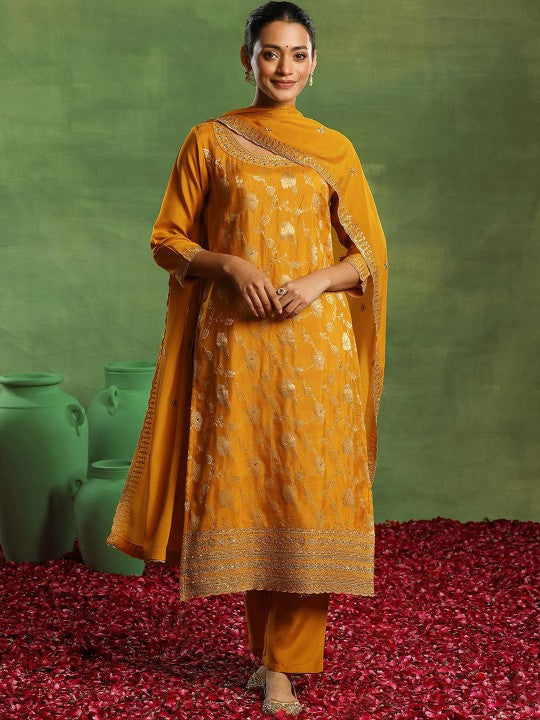 Floral Woven Design Kurta