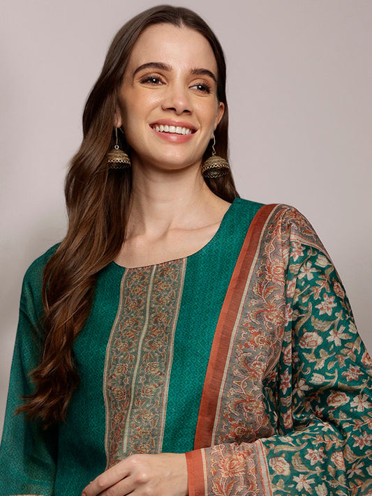 Anouk Women Ethnic Motifs Yoke Design Kurta with Trousers & Dupatta