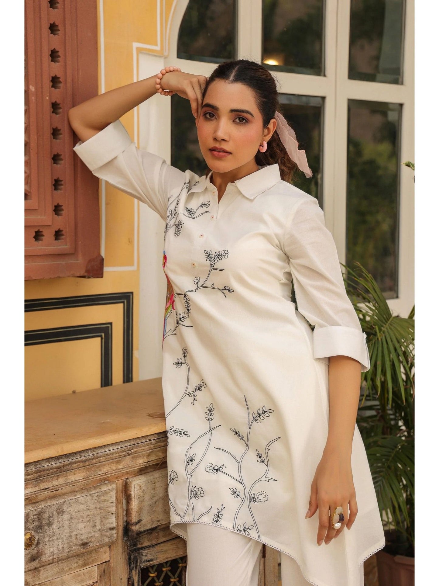 Vastramaya Birdy Cotton Co-Ord (Set of 2)