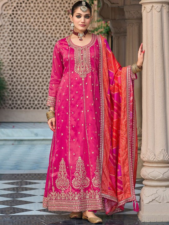 Indo Era Ethnic Motifs Embroidered Sequinned Anarkali Kurta