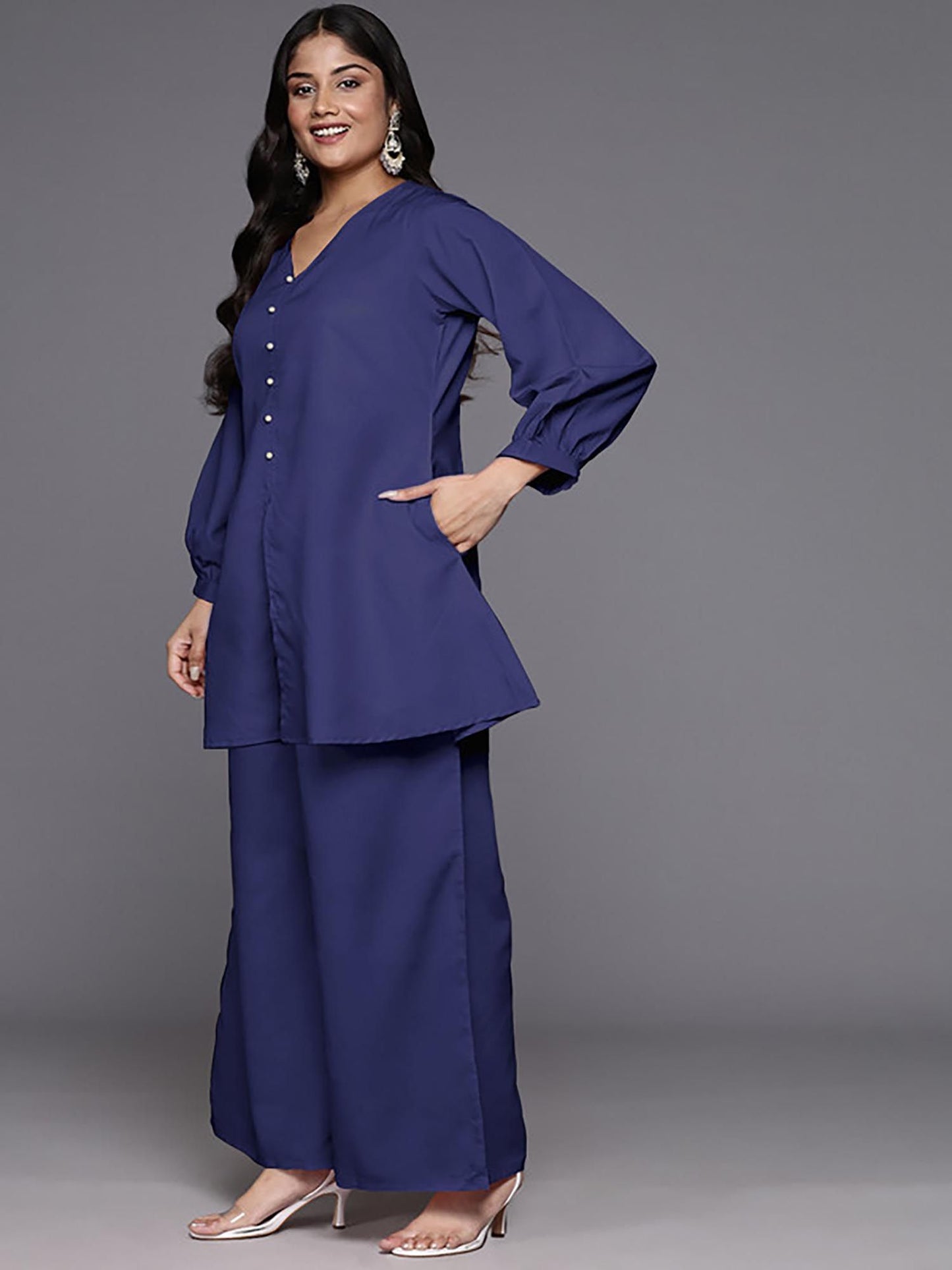 V-Neck Tunic with Palazzo Co-Ord (Set of 2)