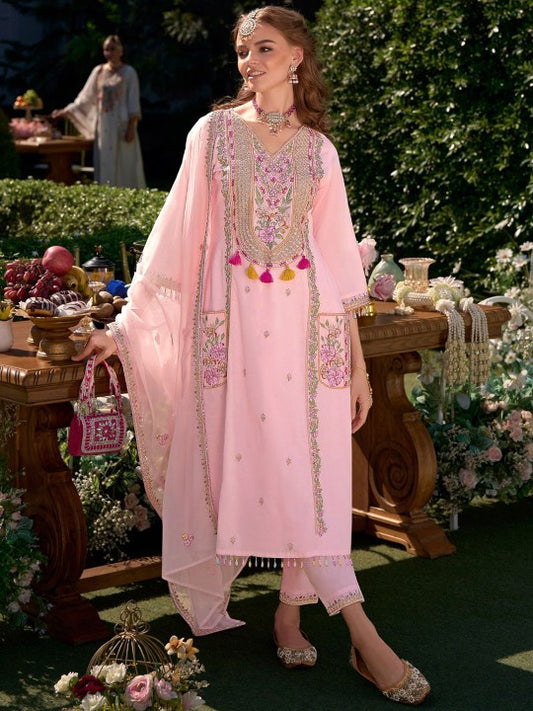 Indo Era Women Floral Embroidered Regular Kurta
