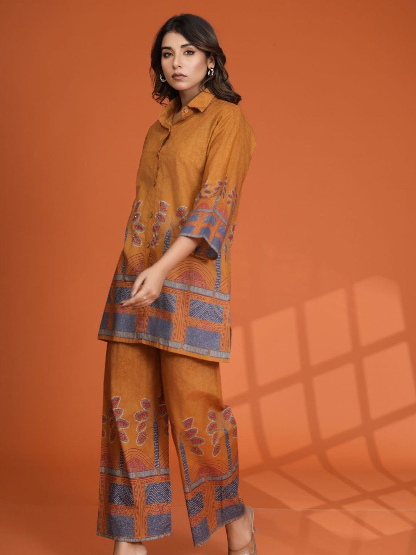 Printed Beaded Co-Ord (Set of 2)