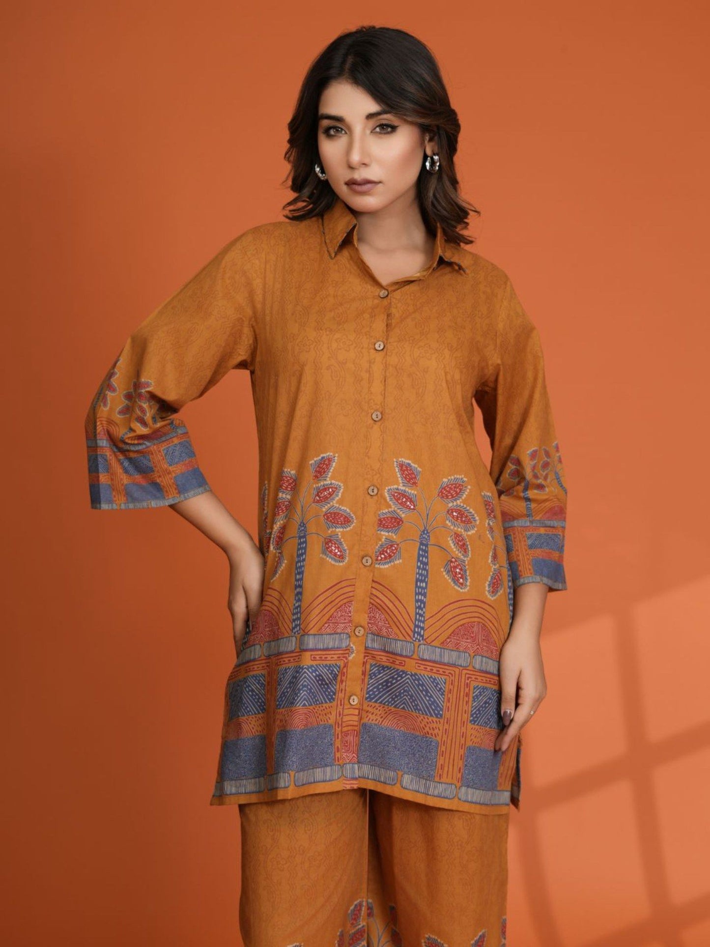 Printed Beaded Co-Ord (Set of 2)