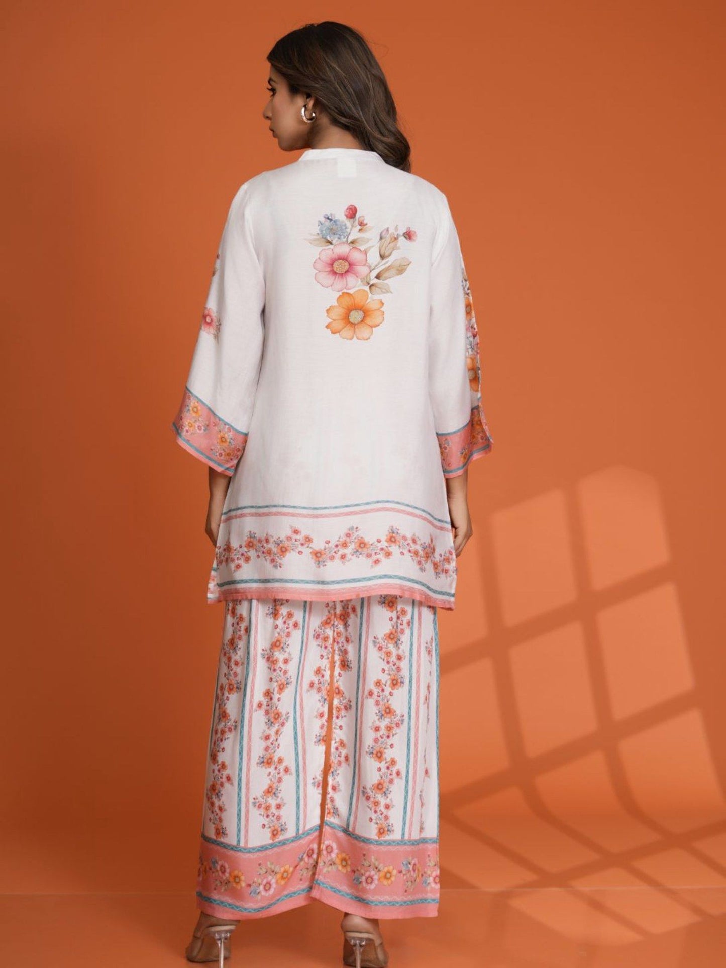 Viscose Muslin Multicolor Floral Printed Co-Ord (Set of 2)