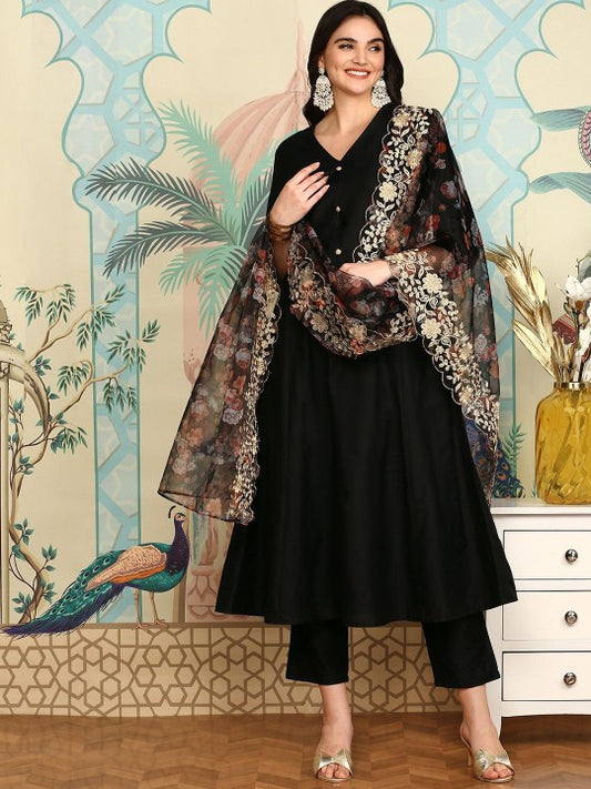 Ishin Women Regular Kurta with Trousers & With Dupatta